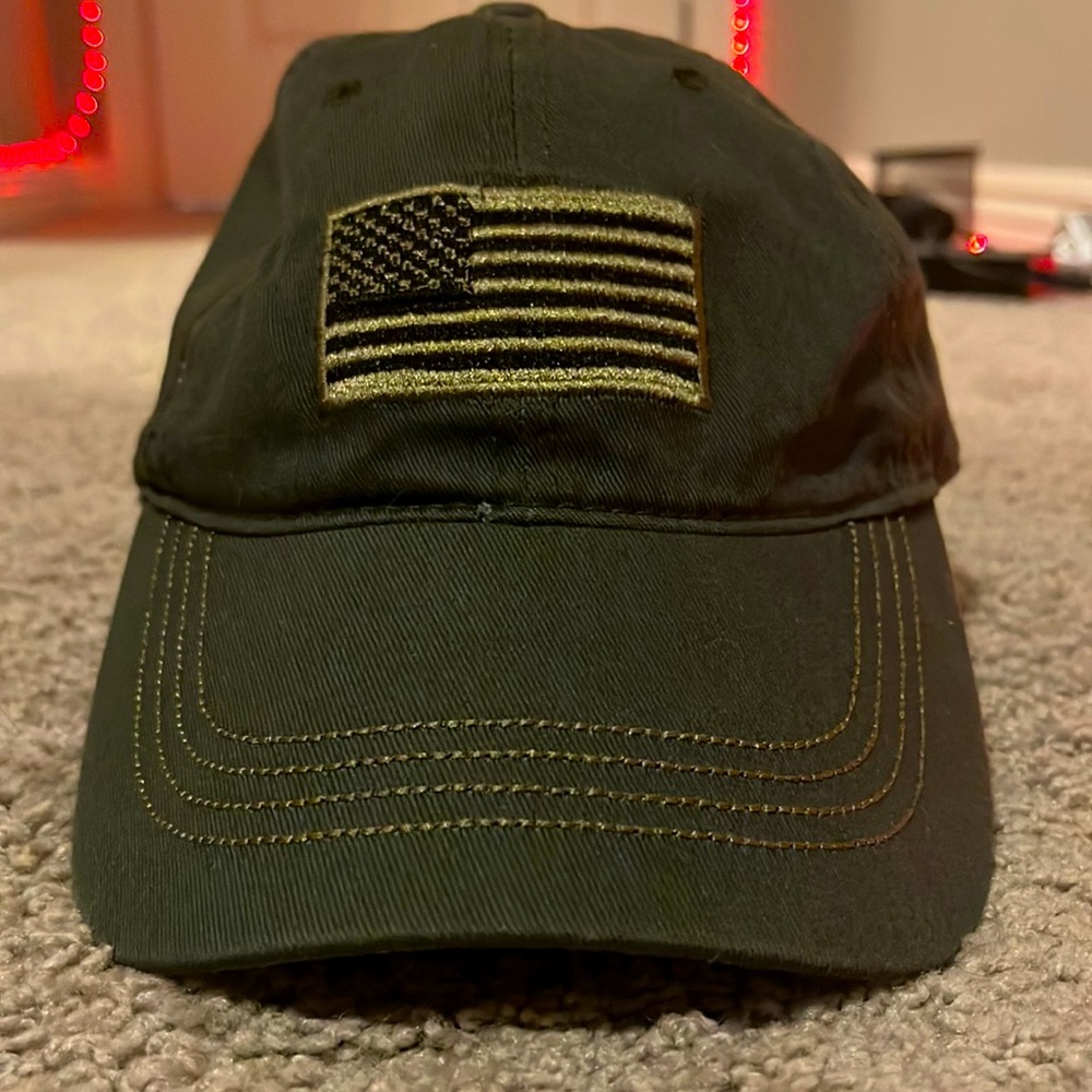 Lightly worn green US army hat